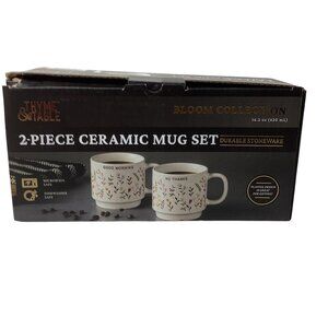 Thyme & Table: Bloom Collection 2-Piece Ceramic Mug Set, 14.2 fl oz